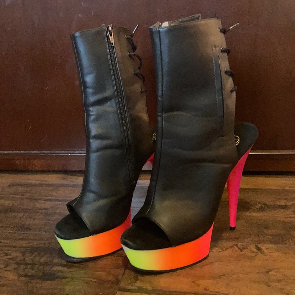 Rainbow Pleasers (lace up back and zip closure)